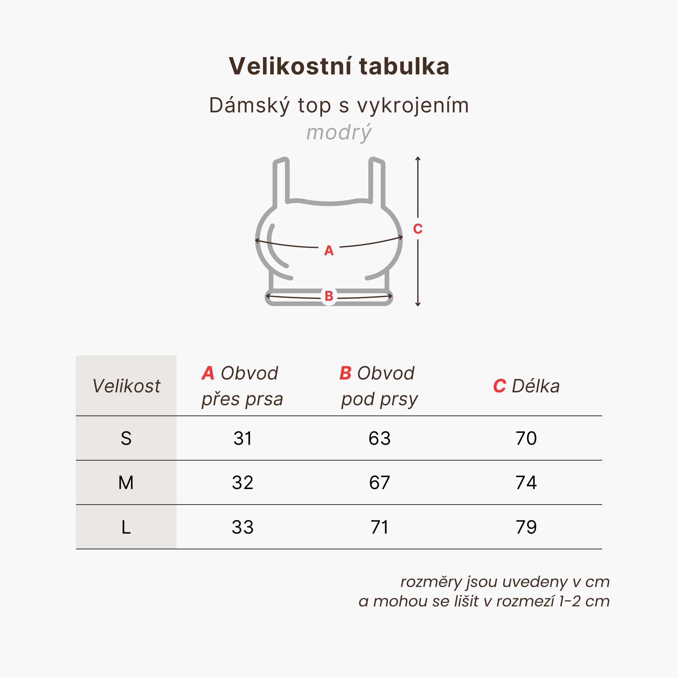 Dámský top s vykrojením_modry